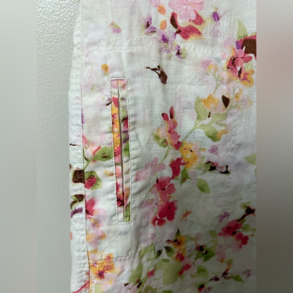JJill Love Linen Multicolor Floral linen dress - Picture 7 of 11